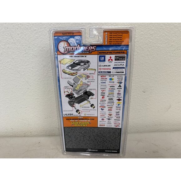 Rare Modifiers Series 7 1:43 1991 Honda Crx Si Blue New Sealed In Plastic! - Picture 4 of 5